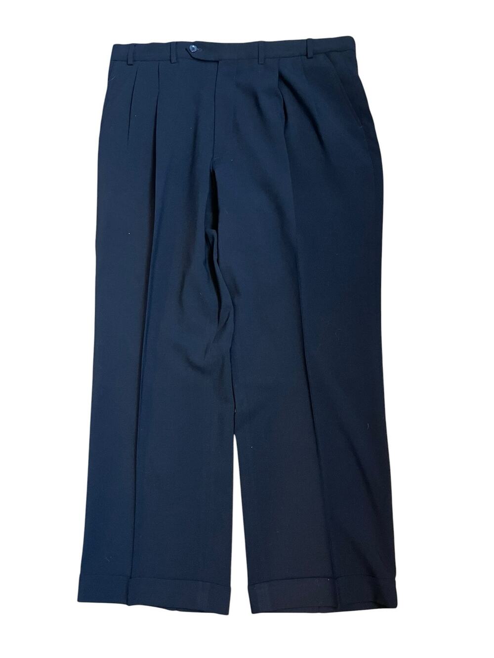Oscar de la Renta Comfort Stretch Exclusive Fabric 38x30 Pleated Cuffed Designer